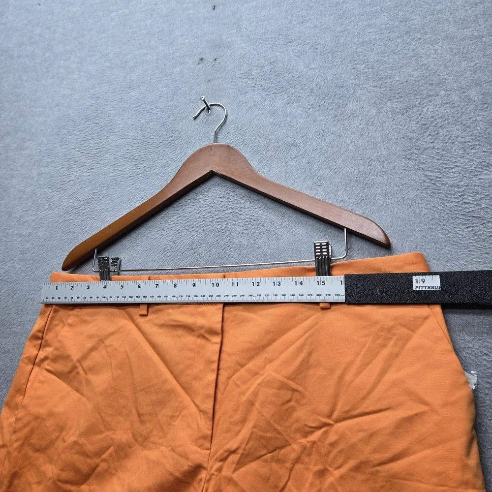 Michael Kors Women Shorts 16 Orange Chino Twill 5